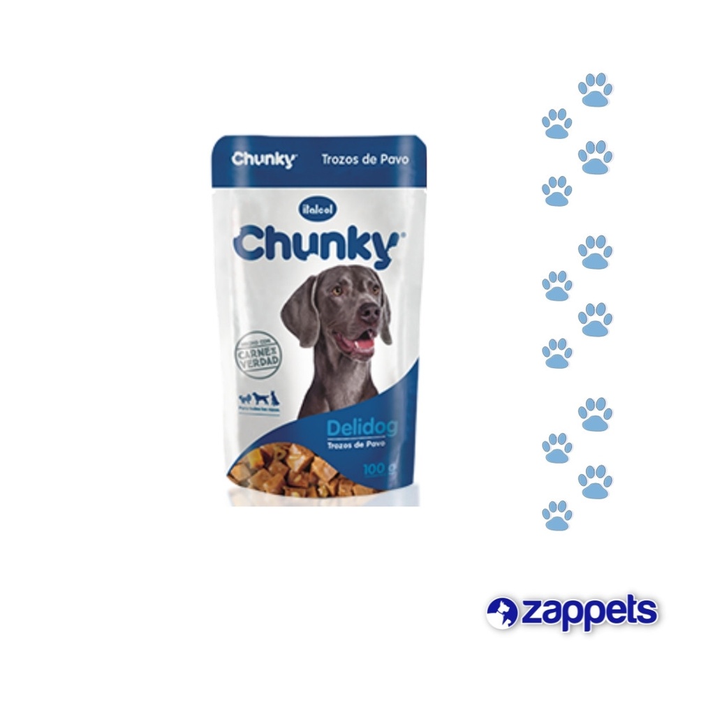 ALIMENTO HUMEDO CHUNKY PERRO TROZOS PAVO 250GR