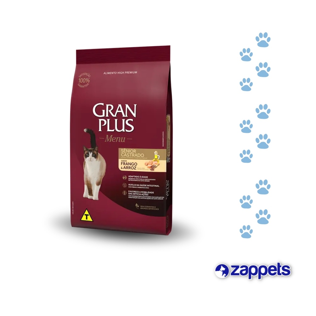 ALIMENTO PARA GATO GRAN PLUS MENU CASTRADO POLLO Y ARROZ 3KG