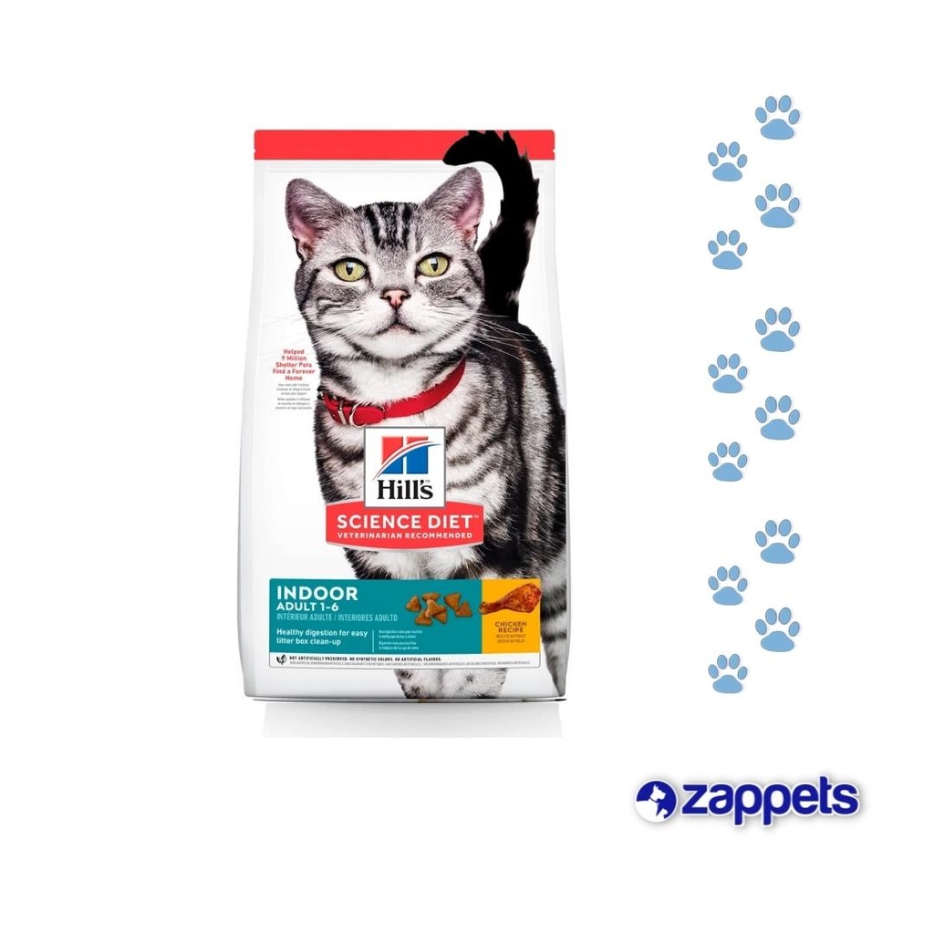 ALIMENTO PARA GATO HILLS ADULTOS INDOOR FOOD 3.5LB