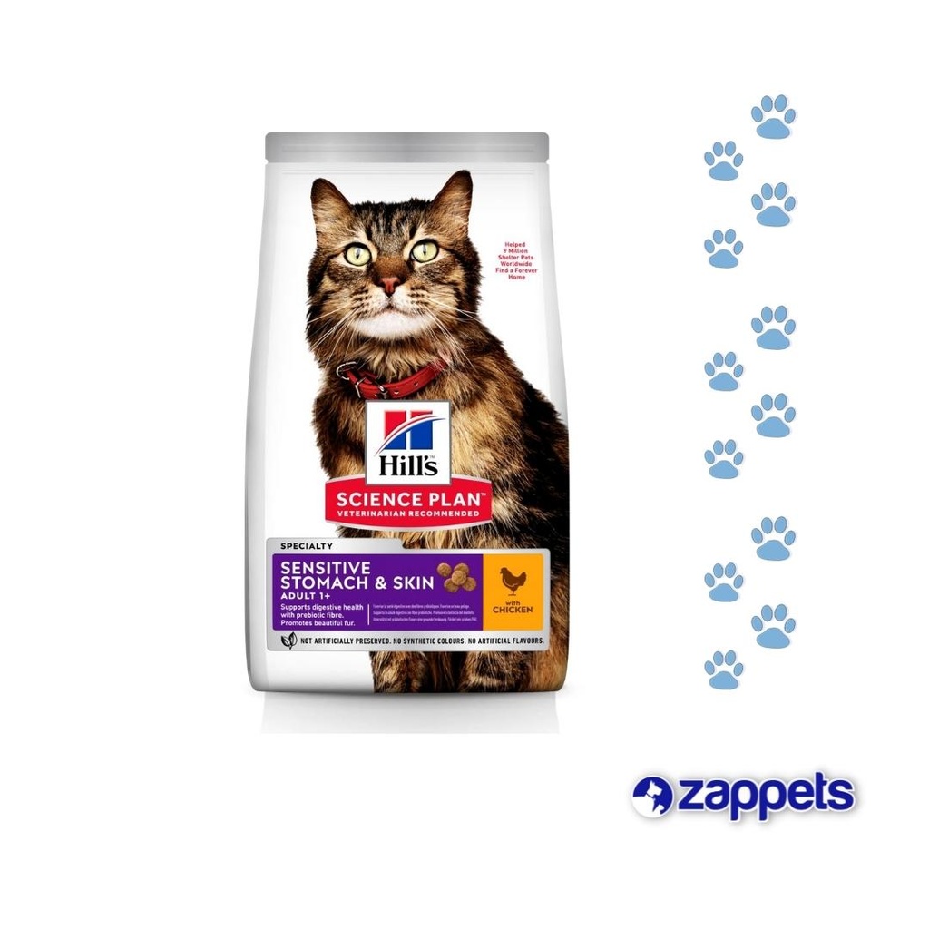 ALIMENTO PARA GATO HILLS ADULTOS SENSITIVE STOMACH & SKIN 3.5LB