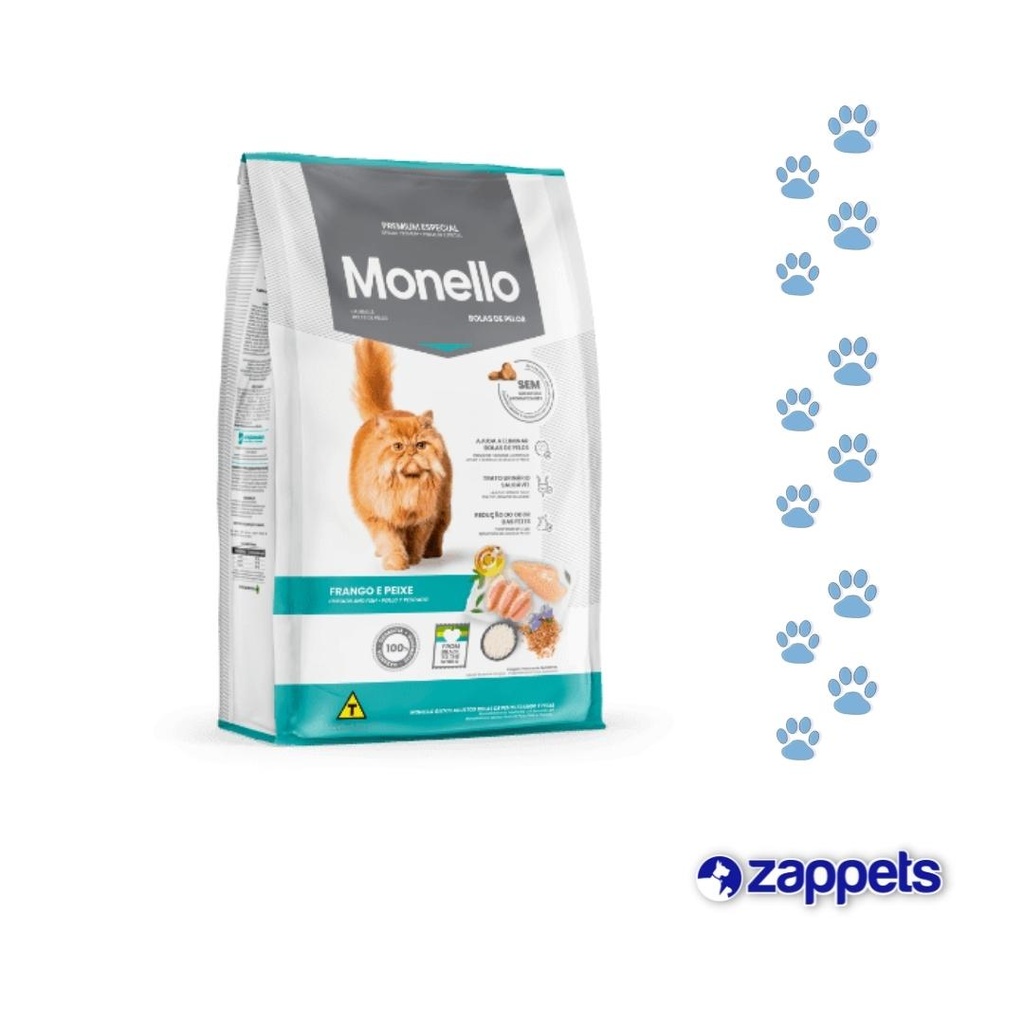 ALIMENTO PARA GATO MONELLO ADULTOS BOLAS DE PELO 1KG