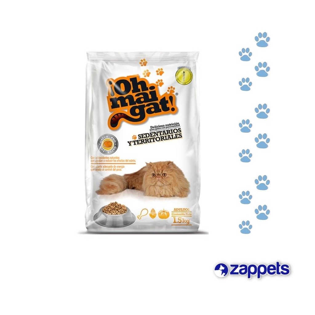 ALIMENTO PARA GATO OH MAI GAT ADULTOS SEDENTARIOS 8KG