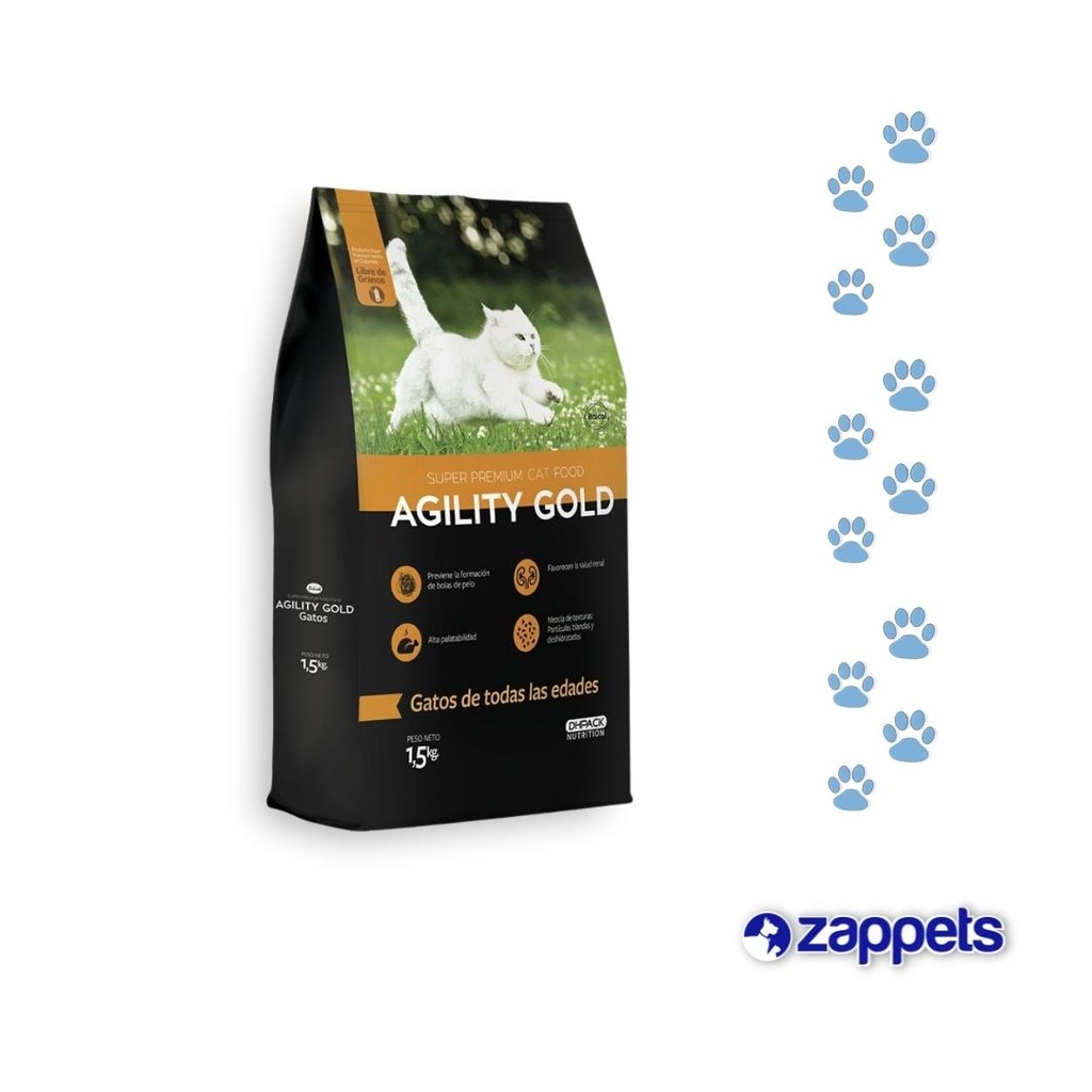 ALIMENTO PARA GATOS AGILITY GOLD GATOS ADULTOS 500GR