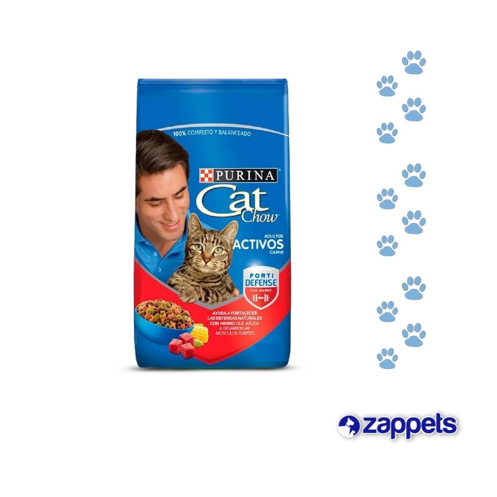 ALIMENTO PARA GATOS CAT CHOW ADULTOS ACTIVOS CARNE 15KG